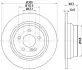 Тормозной диск зад. Audi A6 04- Hella pagid 8DD355108-841 (фото 1)