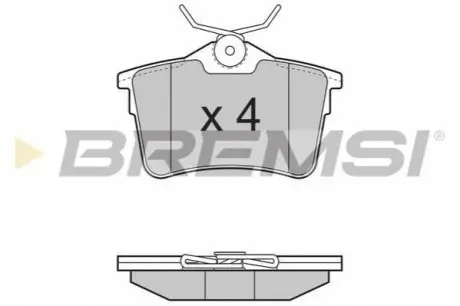 Гальмівні колодки зад. Berlingo/Partner 08- Bremsi BP3386