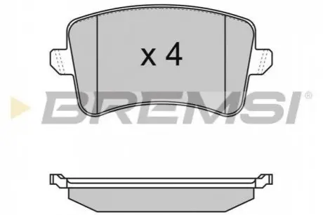 Гальмівні колодки зад A4 07-/Q5 12- (ATE) Bremsi BP3349