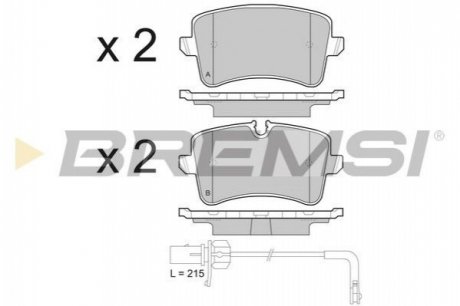 Гальмівні колодки зад. Audi A6 10- (TRW) Bremsi BP3493
