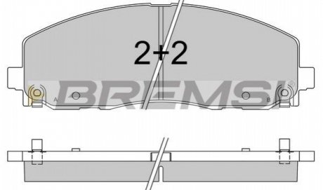 Комплект тормозных колодок Bremsi BP3543