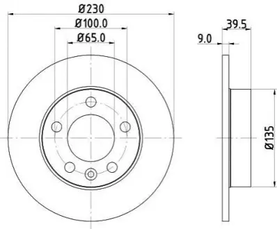 Диск гальмівний з покриттям PRO; задн. Hella pagid 8DD355105411
