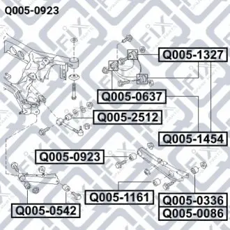 САЙЛЕНТБЛОК ЗАДНЕЙ ПОПЕРЕЧНОЙ ТЯГИ Q-FIX Q0050923