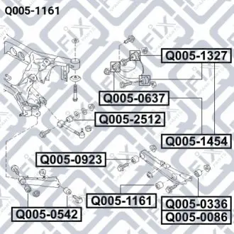 САЙЛЕНТБЛОК ЗАДНЕЙ ПОПЕРЕЧНОЙ ТЯГИ Q-FIX Q0051161