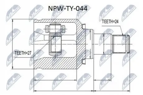 Шарнир равных угловых скоростей Nty NPW-TY-044