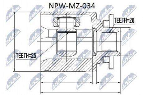 Шрус полуоси Nty NPW-MZ-034