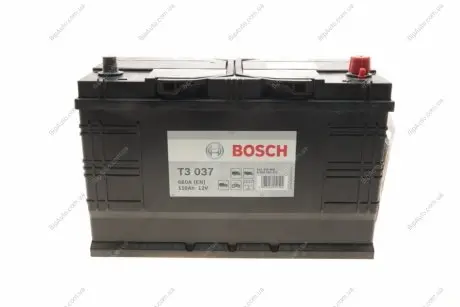 Акумуляторна батарея 110Ah/680A (346x173x236/+R/B01) 0 092 T30 371 BOSCH 0092T30371