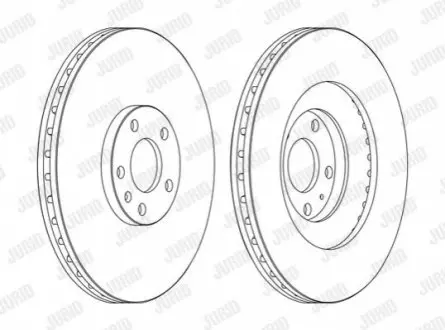 Гальмівний диск передній Audi A4 (2003->) Jurid 562389JC1