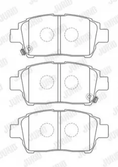 KLOCKI HAM./PRZ/ TOYOTA COROLLA 00- Jurid 573737J