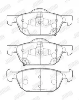 Тормозные колодки CIVIC Jurid 573670J