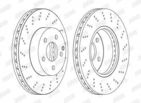 Тормозной диск передний MERCEDES-BENZ C/SLS SPORT&AMG MODELS Jurid 562619JC1