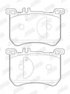 Тормозные колодки Mercedes S W222 Jurid 573797J
