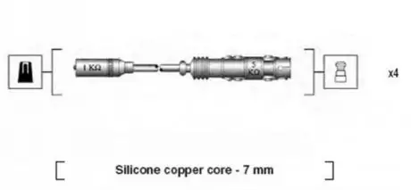 Комплект дротів запалювання MAGNETI MARELLI 941175190760