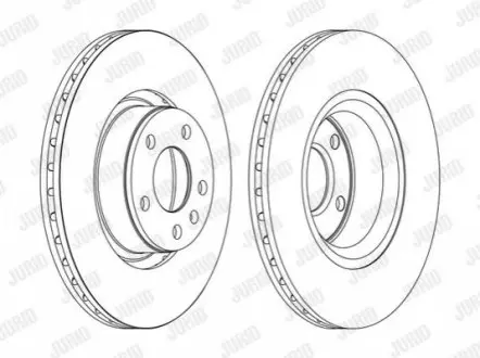 Тормозной диск передний Audi A6 / A6 Avant Jurid 562271JC1