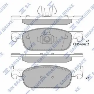 Кт. Тормозные колодки дисковые SANGSIN Hi-Q (SANGSIN) SP4054