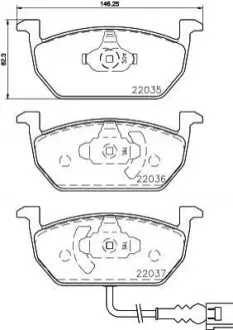 Колодки гальмівні дискові комплект; передн. Hella pagid 8DB 355 021-951
