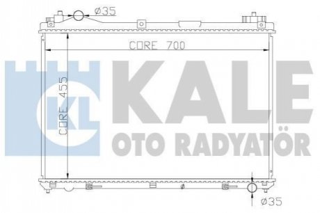 KALE SUZUKI Радиатор охлаждения Grand Vitara II 1.6/2.7/3.2 05- Kale Oto radyator 365400