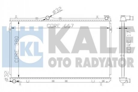 KALE HYUNDAI Радиатор охлаждения Coupe,Lantra II 1.5/2.0 96- Kale Oto radyator 372400 (фото 1)
