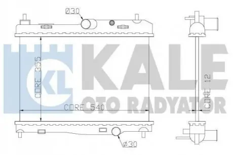 KALE FORD Радиатор охлаждения B-Max,Fiesta VI 1.25/1.4 08- Kale Oto radyator 356100