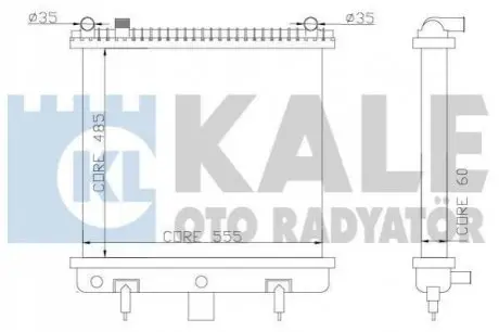 KALE LANDROVER Радиатор охлаждения Range Rover II 2.5D 94- Kale Oto radyator 350500