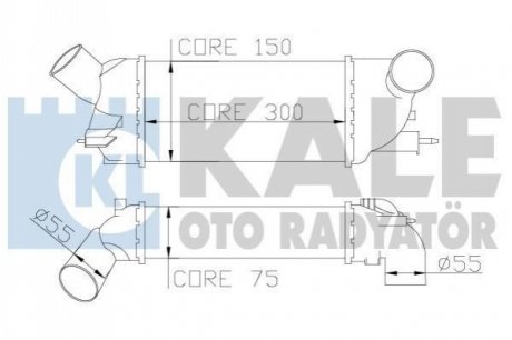 KALE CITROEN Интеркулер C5 III,Peugeot 407 1.6/2.0HDI 08- Kale Oto radyator 343900 (фото 1)