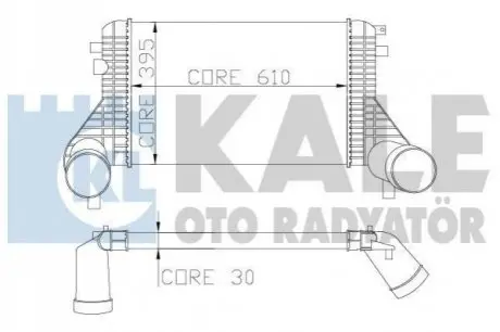 KALE VW Интеркулер Passat,CC,Sharan,Tiguan 1.4TFSI/2.0TDI Kale Oto radyator 342900