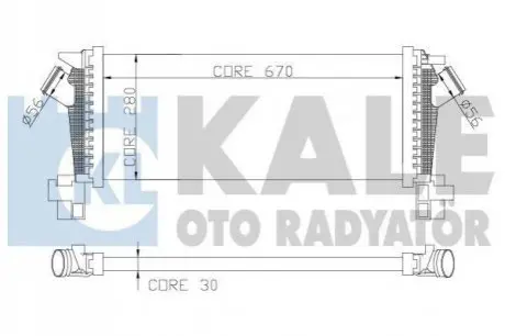 KALE OPEL Интеркулер Astra J,Zafira,Chevrolet Cruze 1.4 Kale Oto radyator 344700