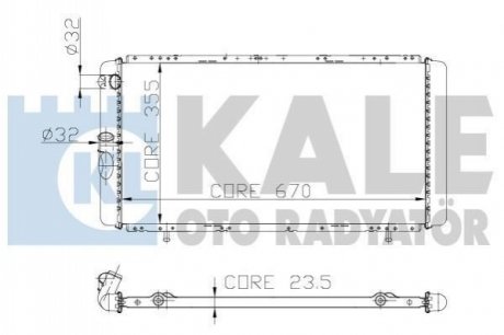 KALE RENAULT Радиатор охлаждения R21,Espace I 1.9D/2.2 Kale Oto radyator 208500 (фото 1)