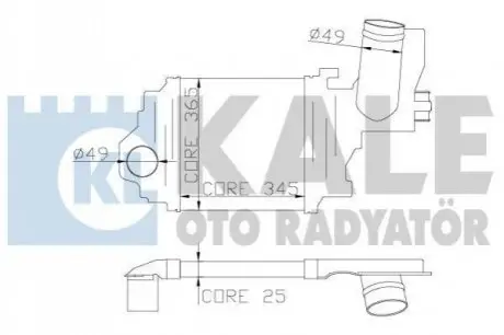 KALE RENAULT Интеркулер Clio II,Symbol 1.5/1.9dCi 00- Kale Oto radyator 348100