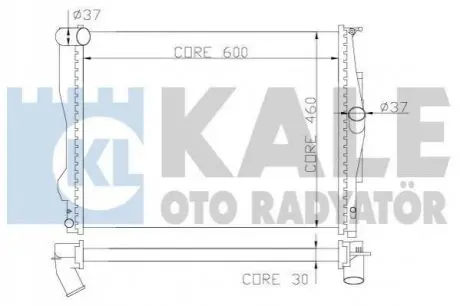 KALE BMW Радиатор охлаждения 1/3 E90,X1 E84 2.0/3.0 Kale Oto radyator 348700
