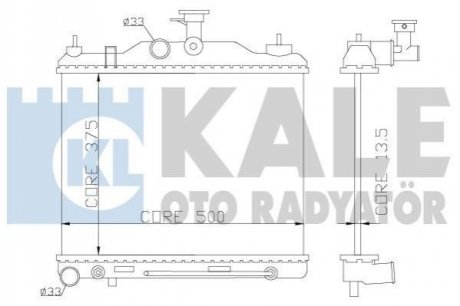 KALE HYUNDAI Радиатор охлаждения Getz 1.3/1.4 02- Kale Oto radyator 369600 (фото 1)