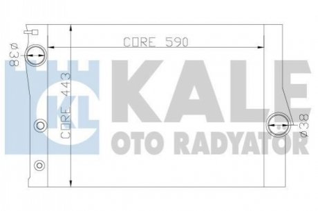 KALE BMW Радиатор охлаждения X5 Е70,Е71 3.0d/4.0d Kale Oto radyator 342235