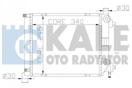 KALE DB Радиатор охлаждения W124/201 1.8/2.0 83- Kale Oto radyator 361200