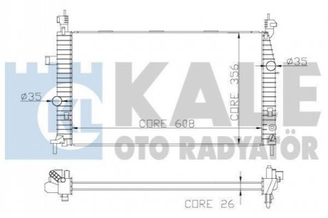 KALE OPEL Радиатор охлаждения Meriva A 1.4/1.8 Kale Oto radyator 342070