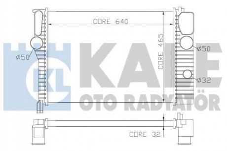 KALE DB Радиатор охлаждения W211 E200/500 02- Kale Oto radyator 351900