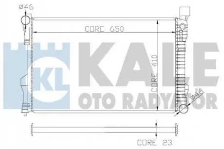 KALE DB Радиатор охлаждения W203 1.8/5.5 00- Kale Oto radyator 360600