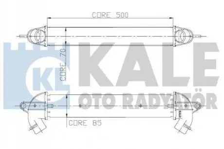 KALE FIAT Интеркулер Doblo 1.3/1.9JTD 01- Kale Oto radyator 157000