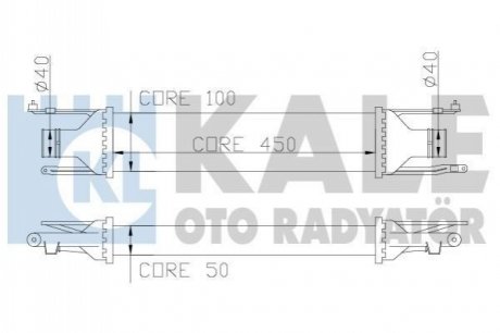 KALE OPEL Интеркулер Corsa D 1.3CDTI 06- Kale Oto radyator 348400