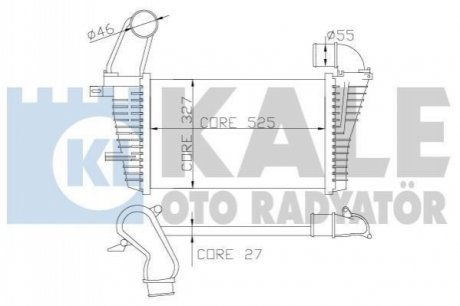 KALE OPEL Интеркулер Astra H 1.7CDTI 07- Kale Oto radyator 345900