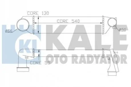 KALE BMW Интеркулер 3 E46 318d/330xd 00- Kale Oto radyator 343300
