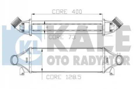 KALE FORD Интеркулер Transit 2.4TDCi 00- Kale Oto radyator 126200