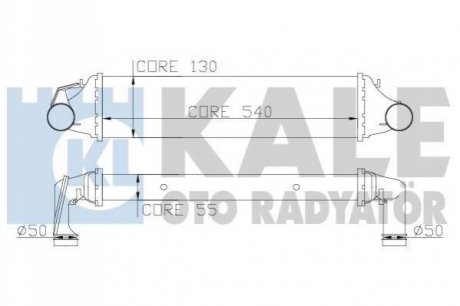 KALE BMW Интеркулер 3 E46 320/330d 99- Kale Oto radyator 343400 (фото 1)