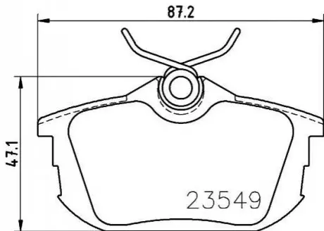 Гальмівні колодки MITSUBISHI/VOLVO Lancer/S40/V40 \'\'R \'\'1.6-2.0 \'\'90-04 Nisshinbo NP3025