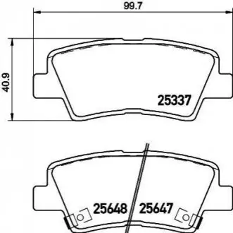 Гальмівні колодки HYUNDAI/KIA Grandeur/Optima "R "10>> Nisshinbo NP6036