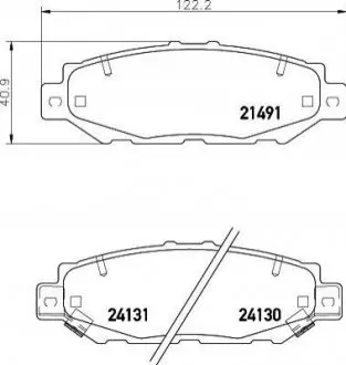 Гальмівні колодки LEXUS GS,IS,SC 97- Nisshinbo NP1027