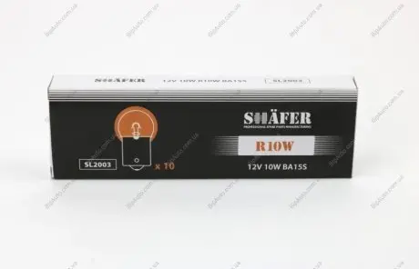 Автолампа R10W BA15s 10 W прозрачная SHAFER SL2003