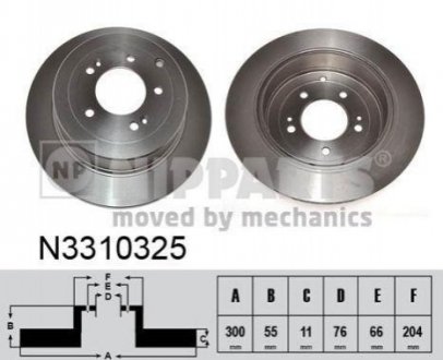 Гальмівні диски NIPPARTS N3310325 (фото 1)