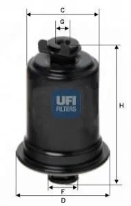 Фільтр паливний Kia Klarus / Mitsubishi Eclipse / Totota Celica UFI 3172500