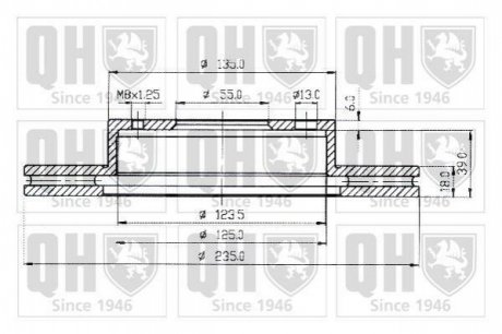 Тормозные диски QH QUINTON HAZELL BDC3960