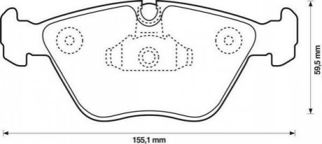 Комплект тормозных колодок, дисковый тормоз Jurid 571994J (фото 1)